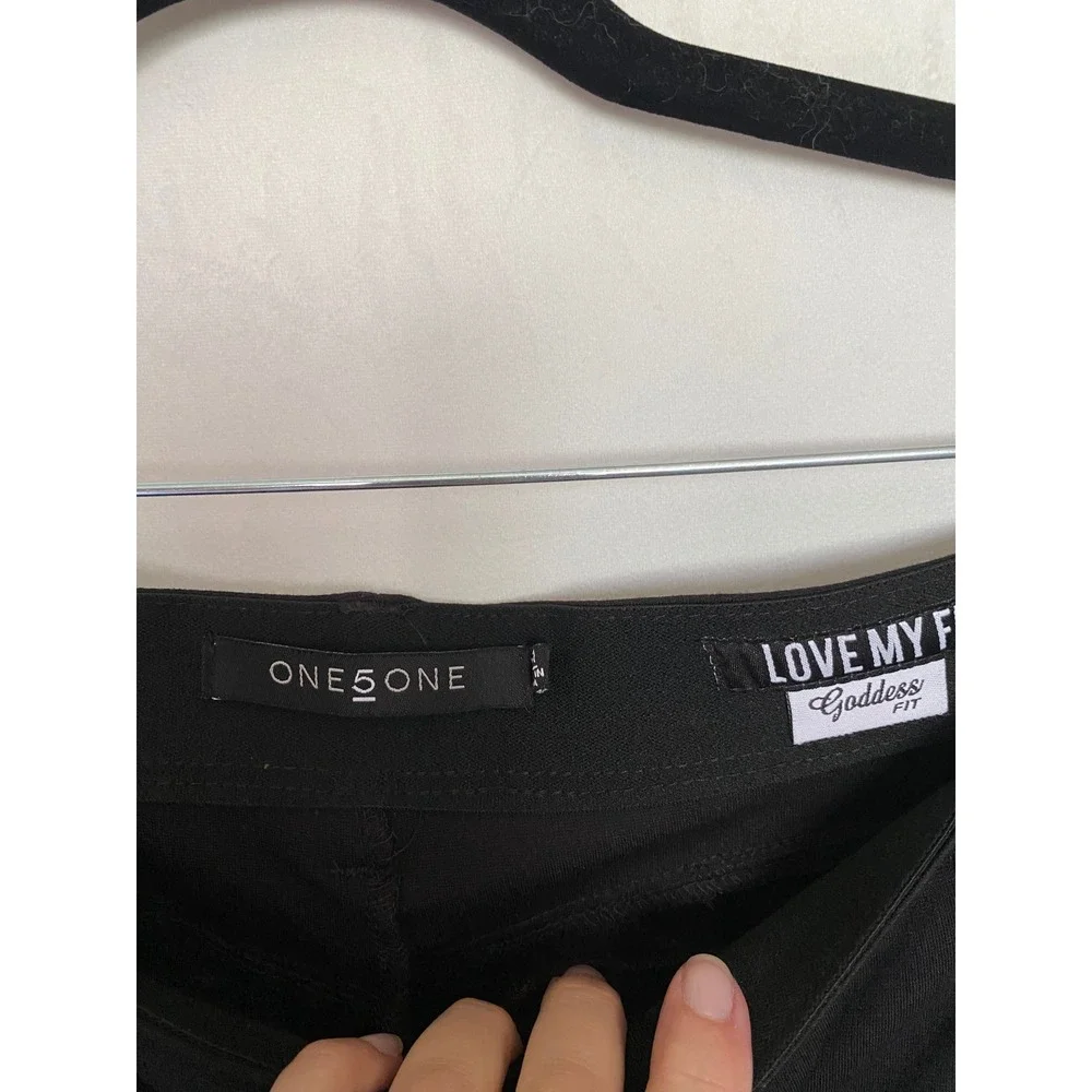 One5One Love My Fit Goddess Fit Black Flared Dress Pants Trousers  Size 12/31